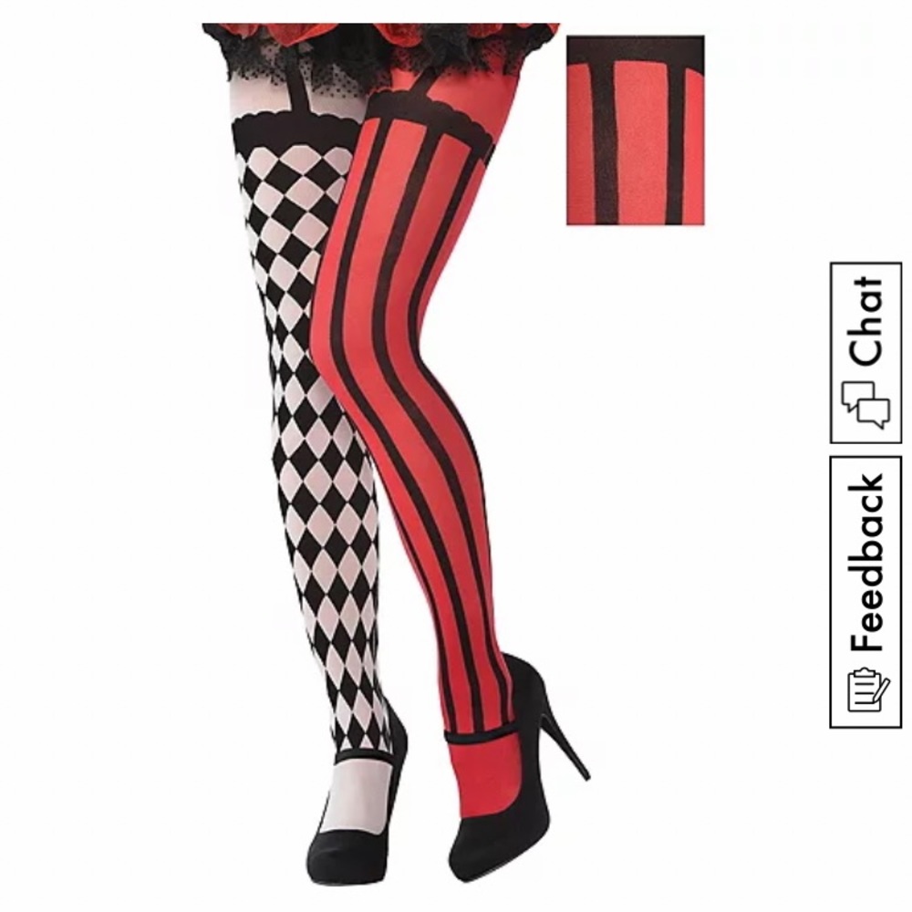Mismatched clown tights